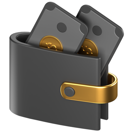 Portefeuille d'argent  3D Icon