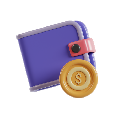 Portefeuille d'argent  3D Icon