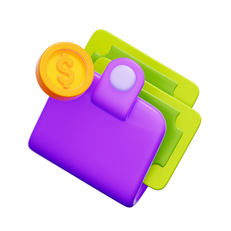 Épargne du portefeuille d'argent liquide  3D Icon