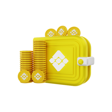 Portefeuille binance  3D Illustration