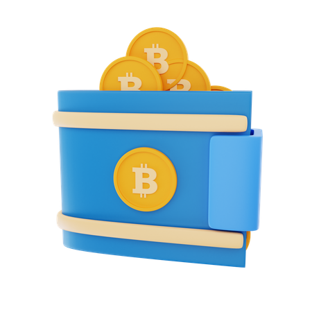 Portefeuille Bitcoin  3D Icon