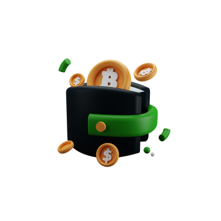 Portefeuille Bitcoin  3D Icon