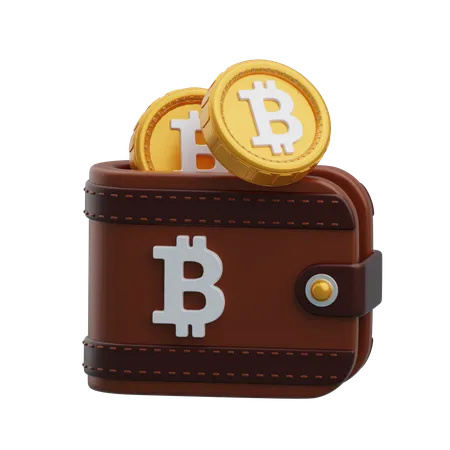 Portefeuille Bitcoin  3D Icon