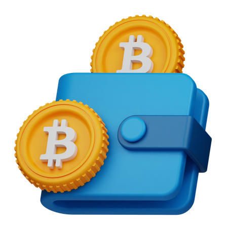 Portefeuille Bitcoin  3D Icon