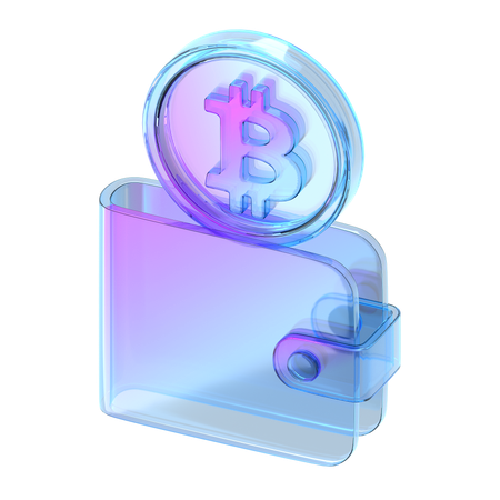 Portefeuille Bitcoin  3D Icon