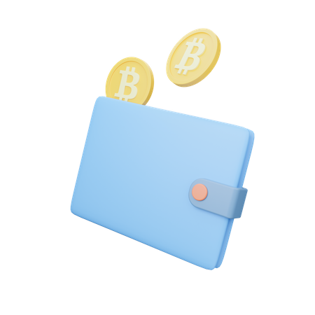 Portefeuille Bitcoin  3D Icon