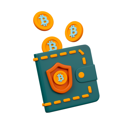 Portefeuille Bitcoin  3D Icon