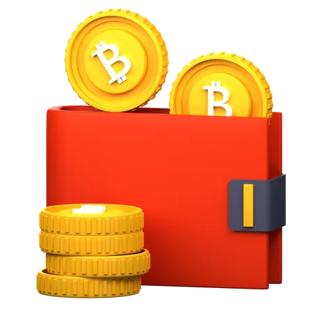 Portefeuille Bitcoin  3D Icon