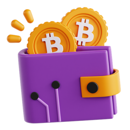 Portefeuille Bitcoin  3D Icon