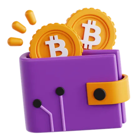 Portefeuille Bitcoin  3D Icon