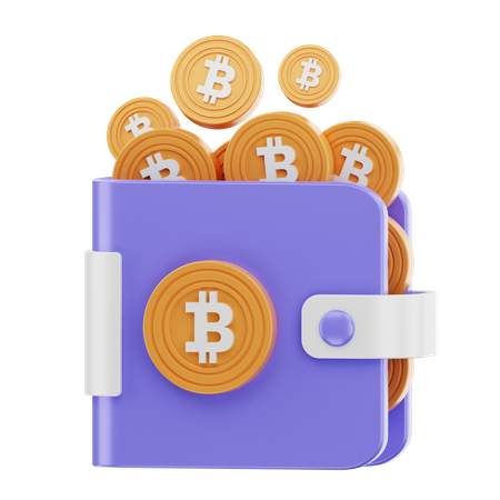 Portefeuille Bitcoin  3D Icon