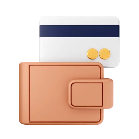 Paiement par carte de crédit via portefeuille  3D Icon