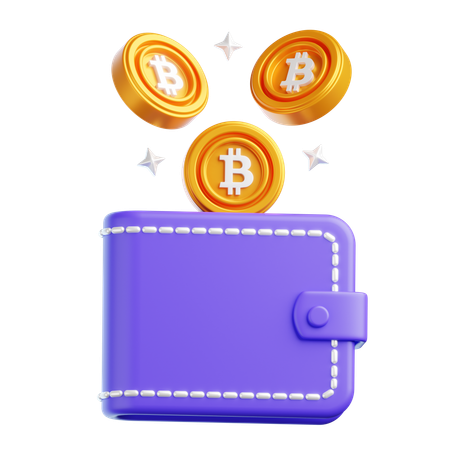 Portefeuille cryptographique  3D Icon