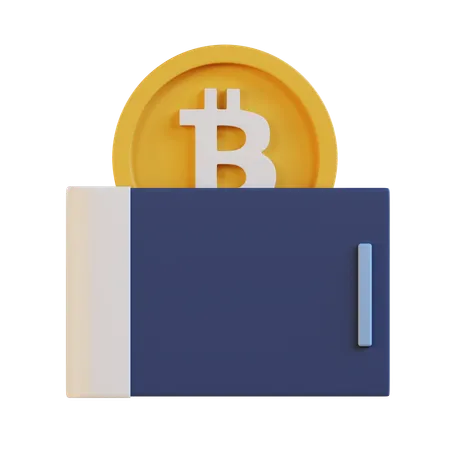 Portefeuille crypto-bitcoin  3D Icon