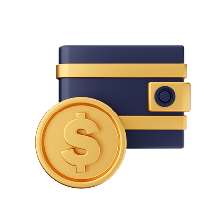 Portefeuille d'argent  3D Icon