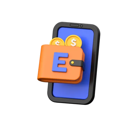 Portefeuille électronique  3D Icon