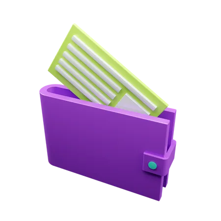 Portefeuille et carte  3D Icon