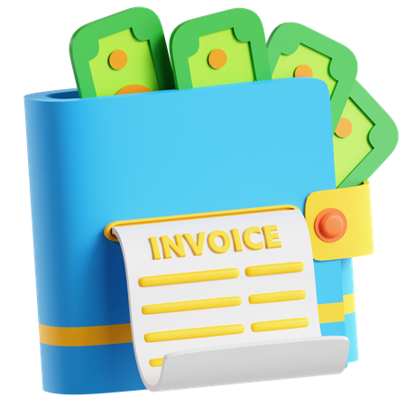 Facture de portefeuille  3D Icon