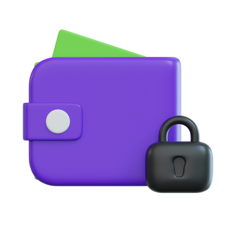 Serrure de portefeuille  3D Icon