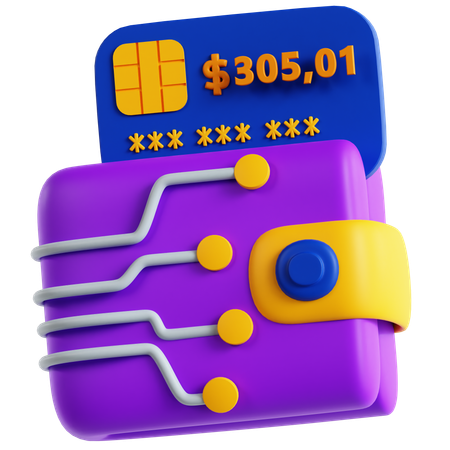 Portefeuille numérique  3D Icon