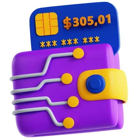 Portefeuille numérique  3D Icon