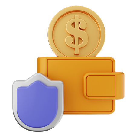 Protection du portefeuille  3D Icon