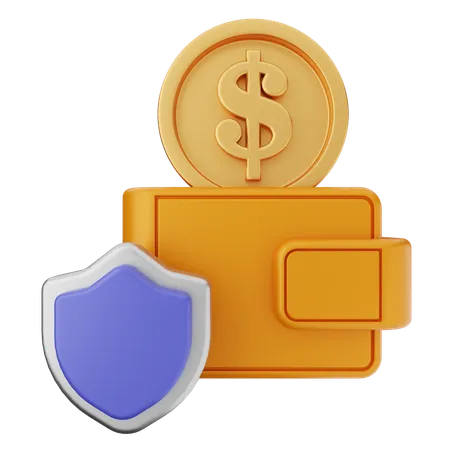 Protection du portefeuille  3D Icon