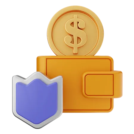 Protection du portefeuille  3D Icon