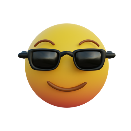 Porter des lunettes de soleil  3D Emoji