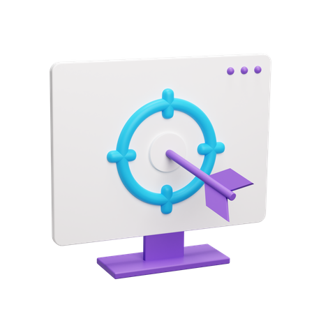 Objetivo de computadora  3D Icon