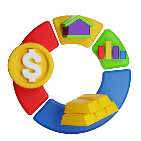 Portfolio Diversification  3D Icon