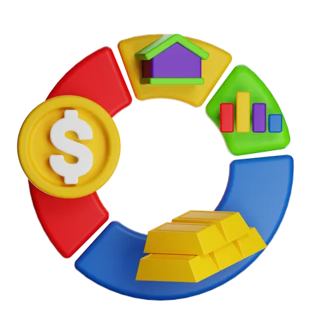 Portfolio Diversification  3D Icon
