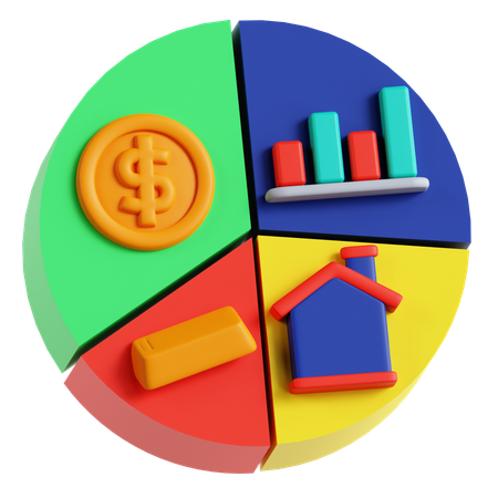 Portfolio Diversification  3D Icon