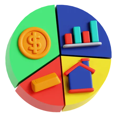 Portfolio Diversification  3D Icon