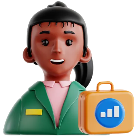 Portfolio Manager  3D Icon