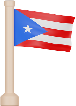 Drapeau de Porto Rico  3D Icon