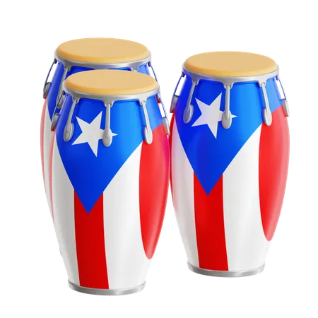 Tambor de porto rico  3D Icon