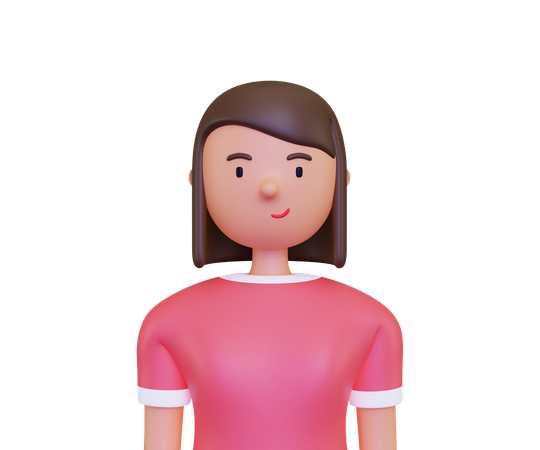 Portrait de visage féminin  3D Illustration