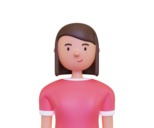 Portrait de visage féminin  3D Illustration