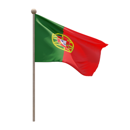 Portugiesischer Fahnenmast  3D Flag