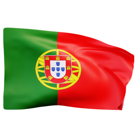 Portugiesische Flagge  3D Icon