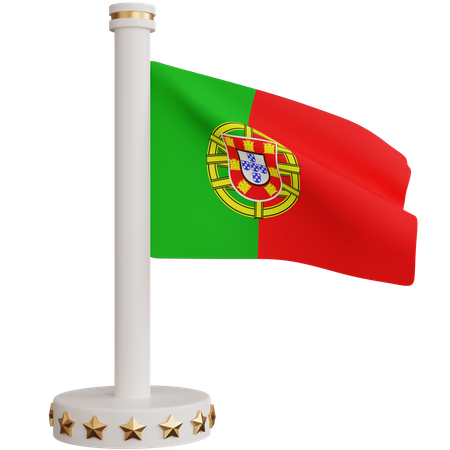 Portugal national flag 3D Icon