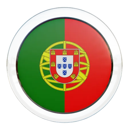 Portugal Round Flag 3D Icon