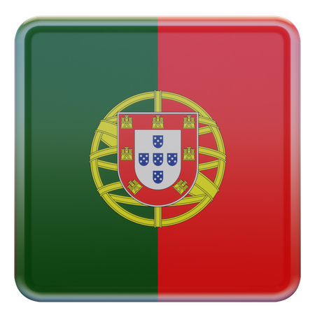 Portugal Square Flag 3D Icon