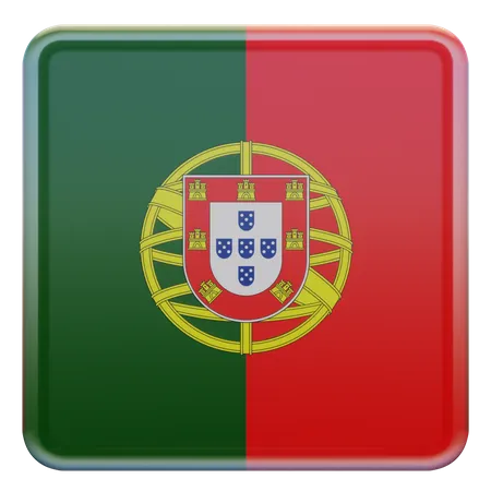 Portugal Square Flag 3D Icon