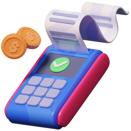 POS端末  3D Icon