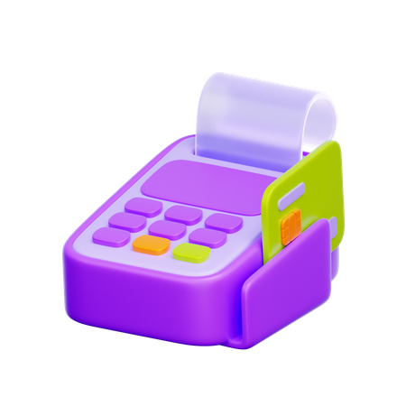 POS端末付きカード  3D Icon