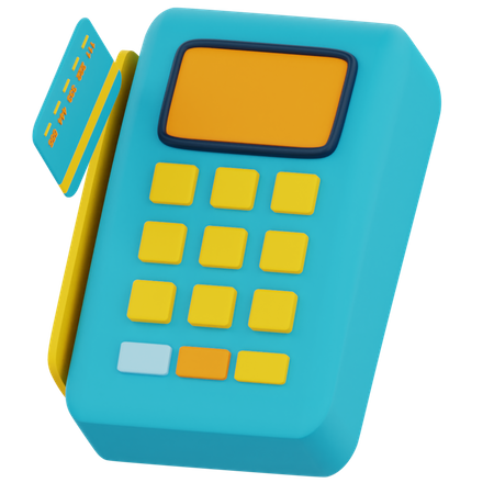 POS machine  3D Illustration