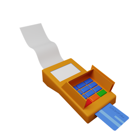 POS machine  3D Illustration