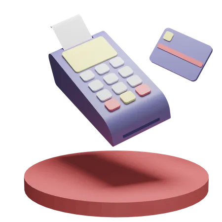 POS machine  3D Illustration